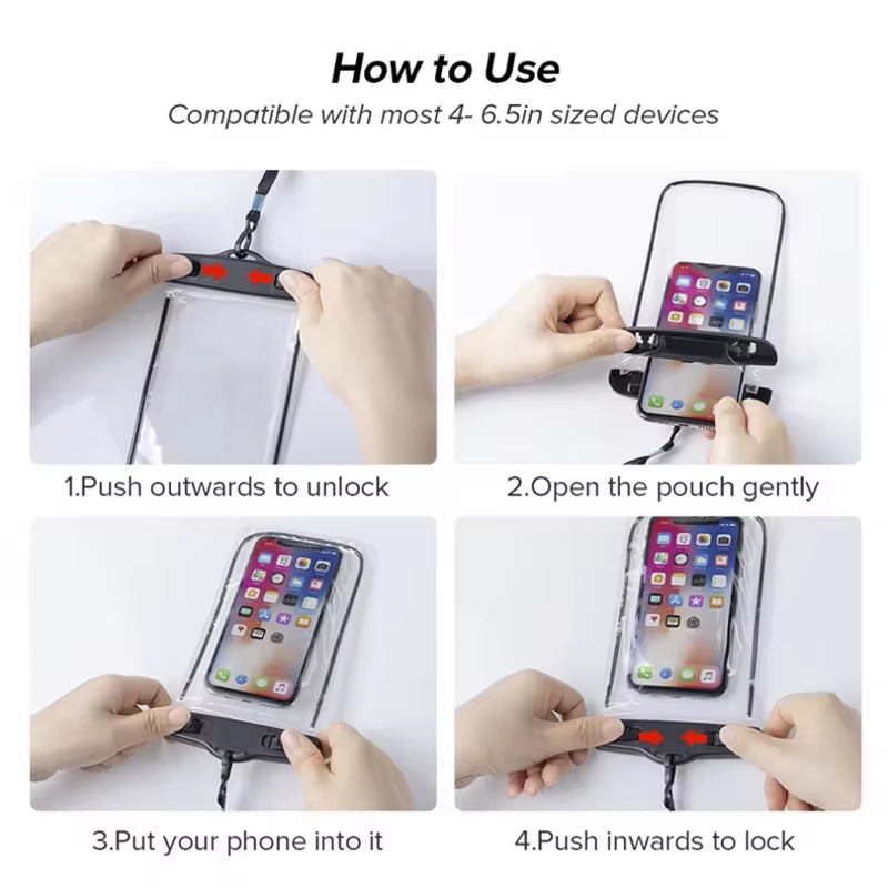 Floating Airbag Waterproof Swim Bag Phone Case for Iphone 11 12 13 14 Pro Max Samsung S23 S22 Xiaomi 13 Huawei P30 20 Lite Cover