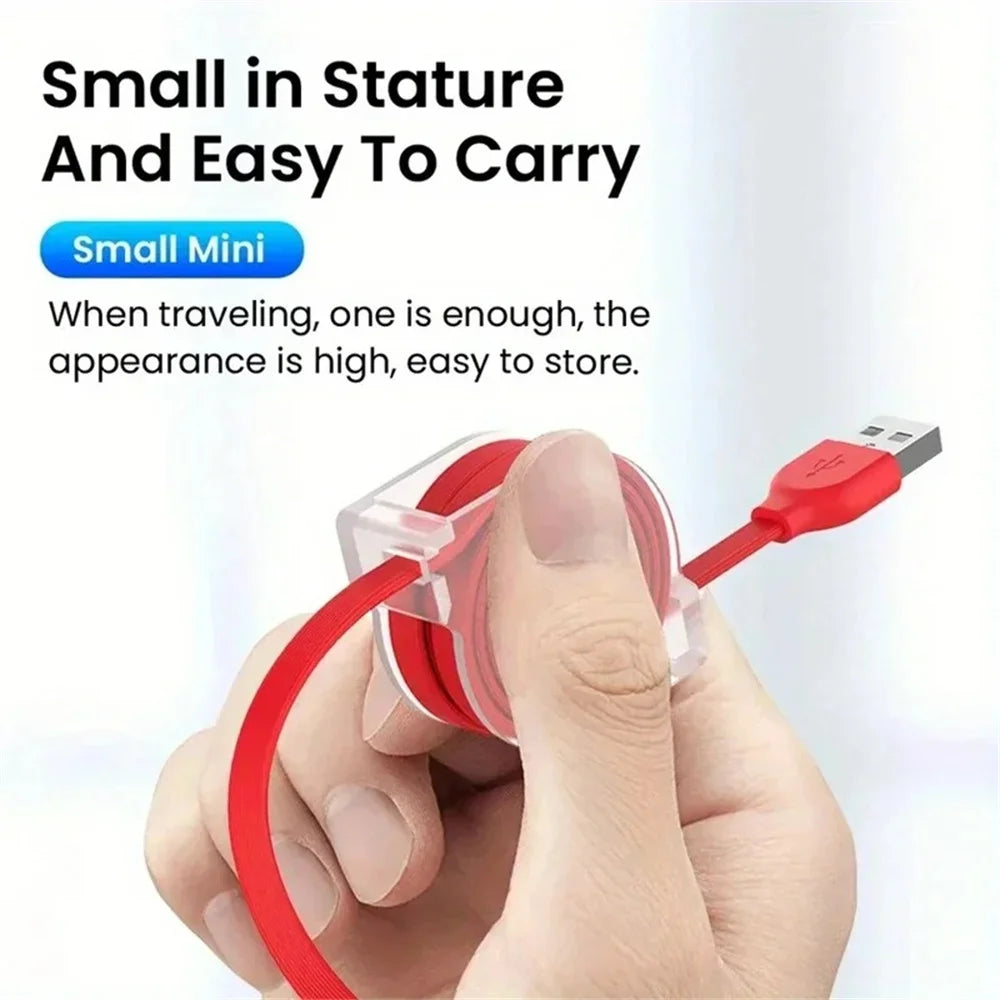 3-In-1 Retractable Data USB Cable Fast Charging for Iphone Type-C Micro USB for Android Xiaomi Huawei Samsung USB Charger Wire